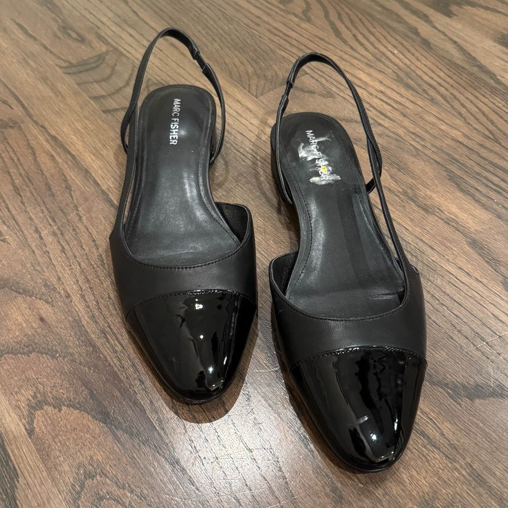 Marc Fisher Dela Closed Toe Slingback Dress Flats size 9.5